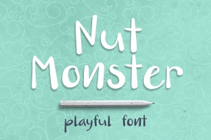 Nut Monster - handdrawn font Font Download