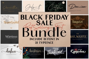 Black Friday - Font Bundle Collections Font Download