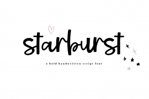 Starburst - A Bold Script Font Font Download