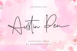Austin Pen - Signature Monoline Font Download