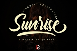 Sunrise script font Font Download