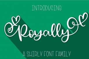 Royally - A Hand Lettered Font Script with Heart Swashes Font Download
