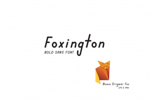 Foxington Sans Font with Bonus Fox Vector Font Download