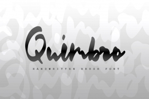 Quimbro | Handwritten brush font Font Download