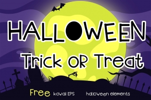 Halloween party Handwritten - cute kid font Kawaii style! Font Download