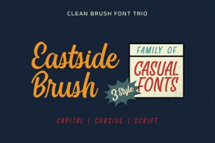 East Sid Brush - Casual Font Trio Font Download