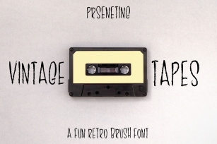 Vintage Tape - Retro Brush Font Font Download