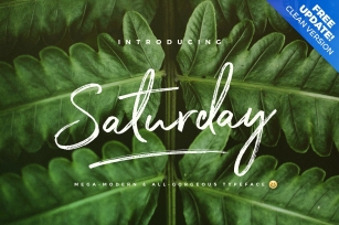 The Saturday Typeface Font Download