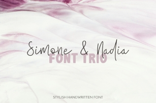 Simone & Nadia Font Trio Font Download