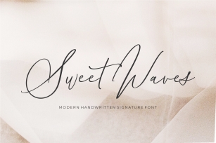 Sweet Waves - Luxury Handwritten Font Download