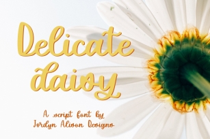 Delicate Daisy, Smooth Script Font Font Download