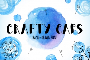 Crafty CAPS hand-drawn font Font Download