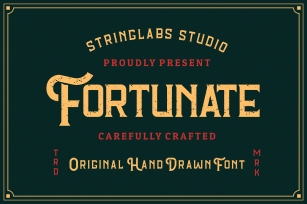 Fortunate - Original Hand Drawn Retro Font Font Download