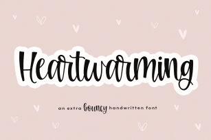 Heartwarming - A Bouncy Handwritten Script Font Font Download