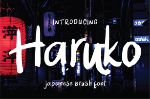 Haruko - Brush Font Font Download