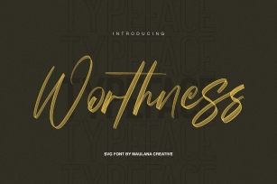 Worthness SVG Brush Font Free Sans Font Download