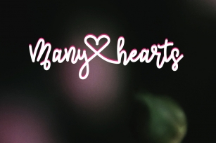 Many heart | Elegant Script Font Font Download