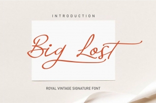 Big Lost | Vintage Signature Font Font Download