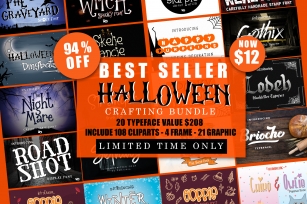Best SELLER - Halloween Crafting Font BUNDLE Font Download