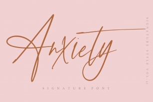 Anxiety - Signature font Font Download