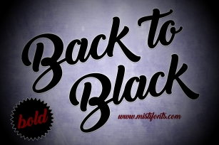 Back to Black Bold Font Download
