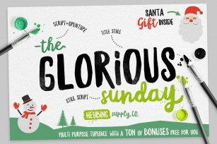 Glorious Sunday & Extras Font Download