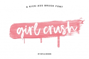 Bold modern brush font, Girl Crush Font Download