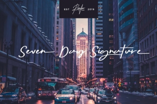 Seven Day Signature Font Download