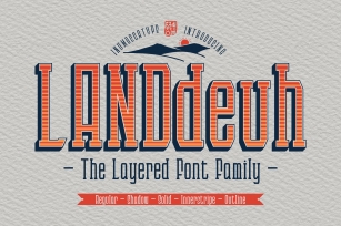 LANDdeuh Layered font Family Font Download
