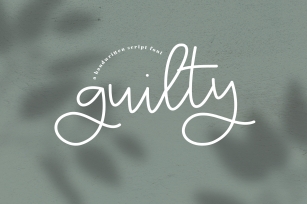 Guilty - A Handwritten Script Font Font Download