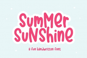 Summer Sunshine - A Fun Handwritten Font Font Download