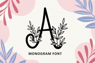 Foliage Monogram Font Font Download