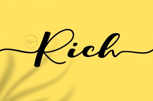 Rich  Script Typeface Font Download