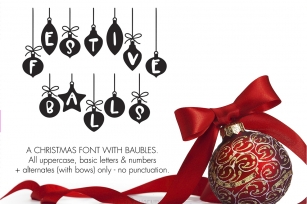 Christmas Font - Festive Balls Font Download