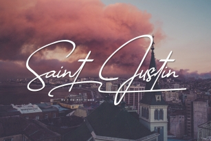 Saint Justin signature Font Download