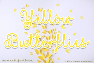 Yellow Butterflies Font Download