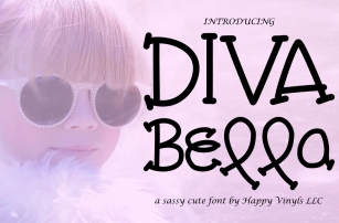 Diva Bella - A Cute and Sweet Hand Drawn Font Font Download
