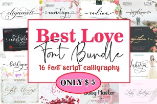 Best Love Font Bundle Font Download