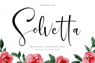 Solvetta - Beautiful Signature Font Font Download