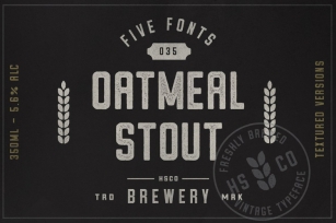 Oatmeal Stout - 5 Styles Font Download