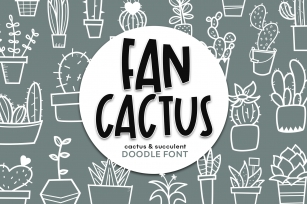 Fancactus - A Cactus & Succulent Doodle Font Font Download