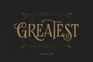 Greatest - A Vintage Font Font Download