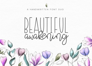 Beautiful Awakening - A Serif & Script Font Duo Font Download