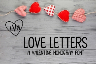 Love Letters - A Valentine Monogram Font Font Download