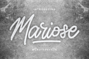 Mariose | Monotypeface Script Font Font Download
