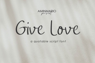 Give Love Font Download