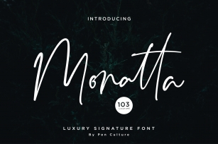 Monatta - Luxury Signature Font Font Download