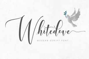 Whitedove Modern Script Font Download