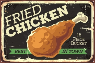 Fried Chicken 16 Set Font Download