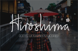 Hiroshima -  a  stylish  handwritten font Font Download